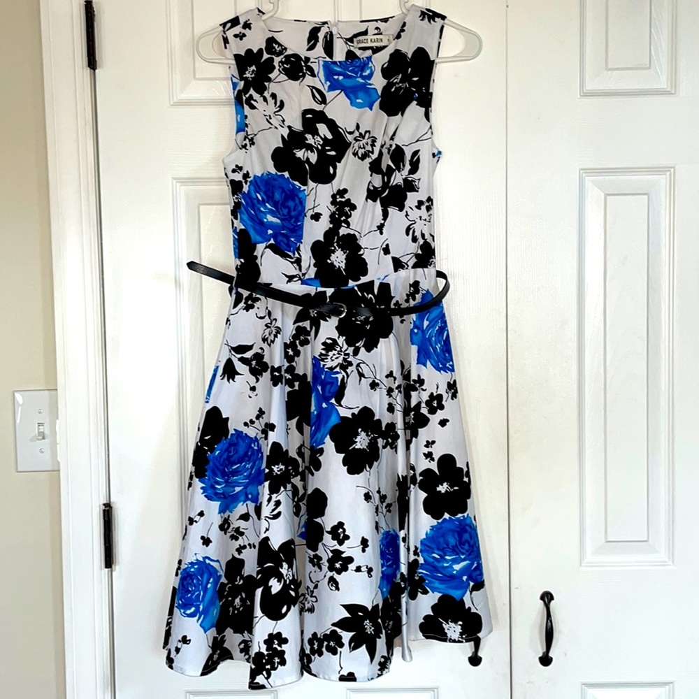 NWOT Grace Karin Vintage Inspired Floral Dress - XS